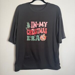 Womens Graphic T Shirt In My Christmas Era Holiday Cozy Top L